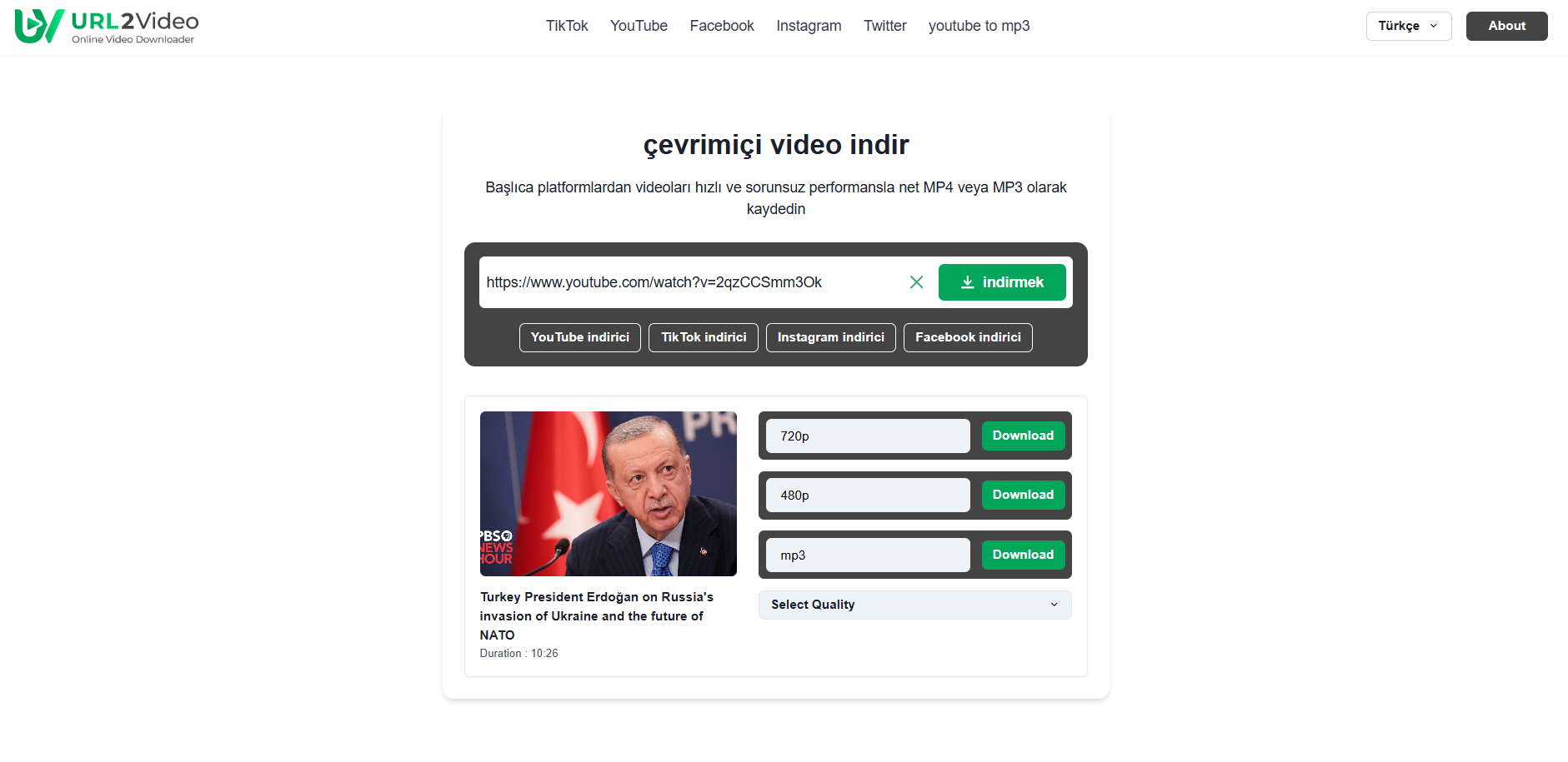 URL2Video – Tüm Sosyal Medyadan Online Video İndirmenin En Kolay Yolu